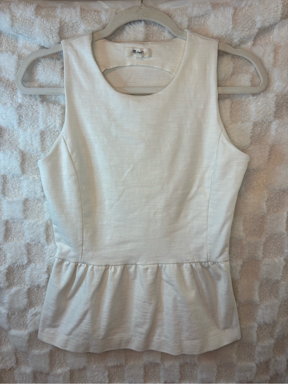 Madewell Sleeveless Peplum Top in size S